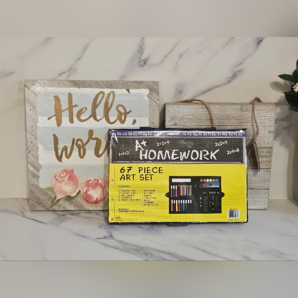 ☆ Artists & Homeschoolers Kit -  Blank Box Sign &  Watercolor Paint Palette ☆ - Picture 2 of 4